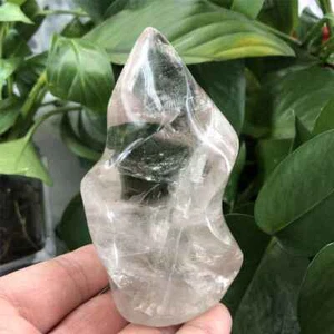 0.25kg Natural clear quartz flame Quartz Crystal point Reiki Healing - Picture 1 of 14