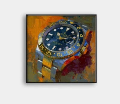 🔥 Rolex Luxury Art "Framed" 💎 Giclée Print 🎨 24x24” 🕰️ COA 📜 1/25 ✍️ A26 - Image 1 of 4