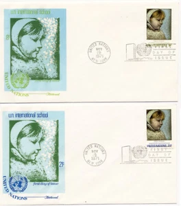 Vereinte Nationen 1971 Picasso Gemälde Set 2 Ersttagsbriefe #224-25 Gütesiegel - Bild 1 von 1
