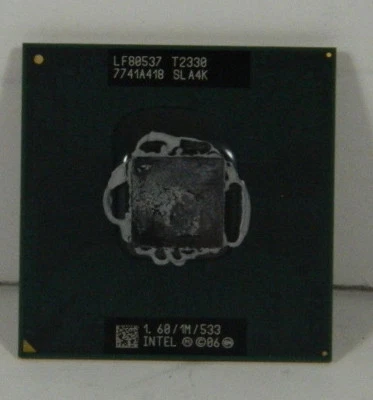 Intel Pentium Dual-Core Mobile T2330 CPU 1.6GHz 533MHz 1MB Socket P SLA4K Vaio  - Image 1 of 2