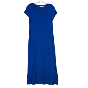  Chico's Travelers klassisches kurzärmliges Maxikleid Cosmic Cobalt 00 Damen 0/2 - Bild 1 von 10