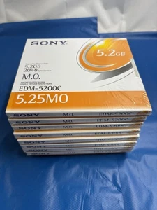 9x SONY MAGNETO OPTICAL DISC 5.25MO EDM-2600C 2.6GB BRANDNEU VERSIEGELT! - Bild 1 von 1