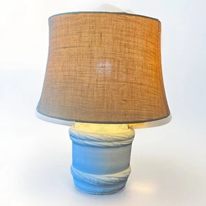 Antique Japanese Ceramic Sake Barrel Jug Cask Lamp White Circa 1910 - Picture 1 of 10