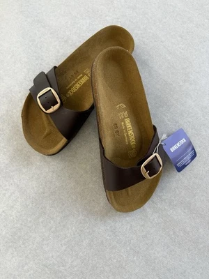 Birkenstock Madrid Slides Brown Adjustable Sandals Women's 652804 SZ 39 - Image 1 of 4
