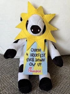 Chick-Fil-A Peluche Mucca 2013 Colazione Sole Chikn 4 Brekfest Ever Dawn On U? - Foto 1 di 5
