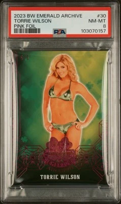 2023 Bench Warmer Emerald Archive #30 Torrie Wilson Pink Foil /5 PSA 8 NEAR MINT - Image 1 of 3
