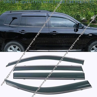 Para Toyota Highlander 2008-2013 Ventana Ventilación Visera Sol Lluvia Deflector Protector 4 Piezas Foto 1 de 4