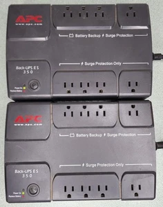 APC BE350R Back-UPS ES 350 Battery Backup Surge Protect (NO BATTERY) Lot Of 2 - Picture 1 of 20