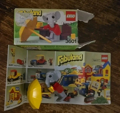 LEGO FABULAND 3601 Elton Elephant 1981 VINTAGE ALMOST COMPLETE W/ ORIGINAL BOX - Image 1 of 4