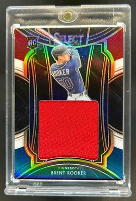 2021 Select Brent Rooker Rookie Jumbo Swatch Jersey Tri-Color Prizm RC #/99 - Image 1 of 2