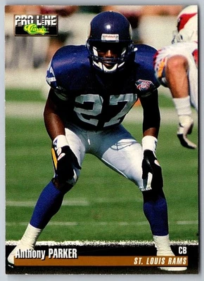 1995 Pro Line Anthony Parker #129 St. Louis Rams Football Card - Image 1 of 2