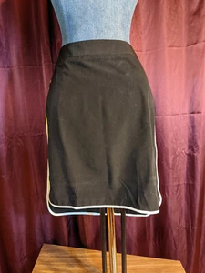 NEW Worthington Black Athletic Skirt w/Neon Yellow Stripe Womens 6 NWT Closet24* - Picture 1 of 4