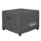 Waterproof Patio Ottoman Cover Square Outdoor Side Table 32x32 inch Black