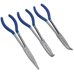 3pc 11" Long Nose Plier Straight / 45 / 90 Degree Pliers Set TE041 - Picture 1 of 7