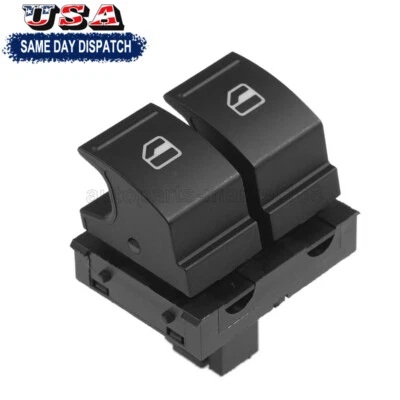 Power Window Switch Front Driver Left Side For VW Volkswagen Golf Rabbit R32 GTI - Image 1 of 4