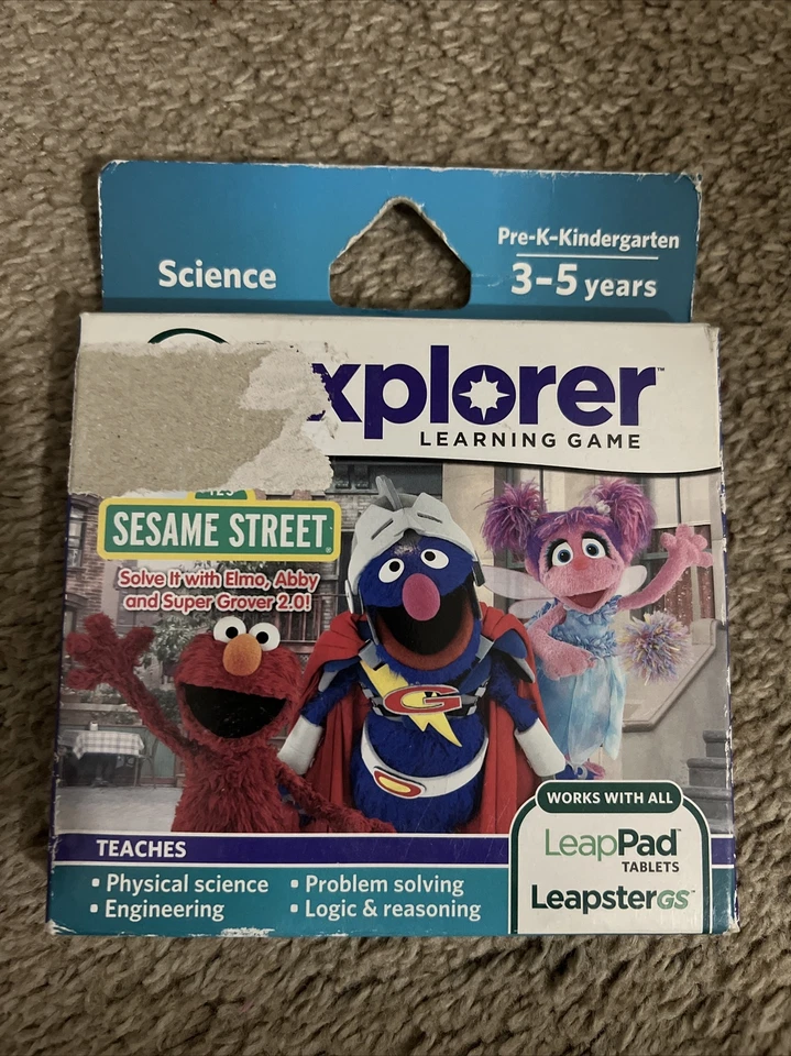 LeapFrog Explorer Game Sesame Street Solve it with Elmo LeapPad LeapsterGS  - Image 1 of 1