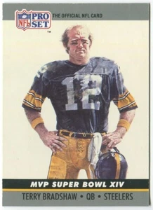 1990 Pro Set Super Bowl MVP Insert #14 Terry Bradshaw Pittsburgh Steelers - Picture 1 of 2