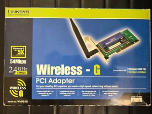 Linksys Wireless-G PCI Adapter Desktop Wi-Fi Card 2.4GHz Network 54Mbps WMP54G - Picture 1 of 2