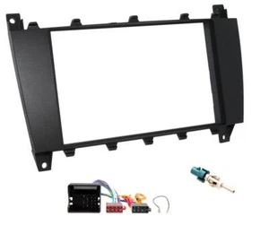 Kit de cableado adaptador envolvente radio estéreo doble Din para Mercedes Clase C W203 - Imagen 1 de 1