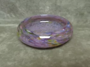 Raro vassoio spilla vetro arte Paul Ysart 1952 Society of Glass Technology souvenir - Foto 1 di 3