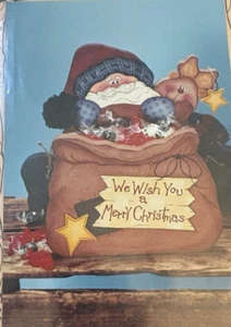 Vtg Rare Luv 'N Stuff SANTA'S GOODIE BAG Tole Painting 1999 Pattern W-SB62 - Picture 1 of 3