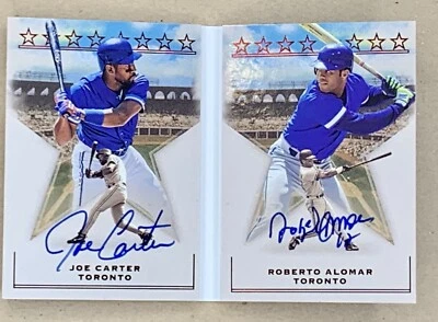2024 Panini Boys Of Summer  Scripts Dual Auto Joe Carter & Roberto Alomar # 1/10 - Image 1 of 4