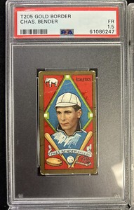 T205 Gold Border Chief Bender HOF Psa 1.5 Philadelphia A’s  🐘🐘🐘