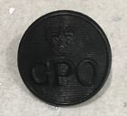Vintage 1950s Elizabeth II GPO- General Post Office Black Bakelite Button. 25mm