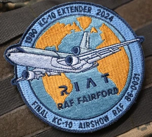 RIAT RAF FAIRFORD FINAL 1980 KC-10 EXTENDER 86-0031 2024 AIR SHOW vêlkrö PATCH - Picture 1 of 20