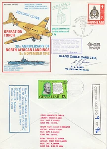 (134429) Operation Torch VE Day DOUBLED REFLOWN Gibraltar Cover 1972 / 1985 9/96 - Picture 1 of 1