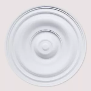 Ceiling Rose Polyurethane Resin – Concentric Circle Modern 'Stella Sweep' 37cm - Picture 1 of 5