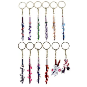 Demon Slayer Zenitsu Mitsuri Shinobu Giyuu Acrylic Keychain Key Ring Race Strap - Picture 1 of 24