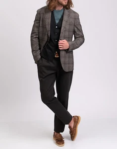 HACKETT Boucle Blazer Jacke Größe 40R / 50R / M UVP 475€ Wollmischung Kariert - Bild 1 von 12