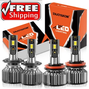 LED Headlight High Low Beam Bulbs H7 H11 6500K For Hyundai Elantra GT 2013-2017 - Picture 1 of 13