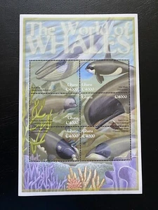 GHANA 2001 MINIATURE SHEETS (x4) - World of Whales - Superb Fresh MNH - Picture 1 of 5