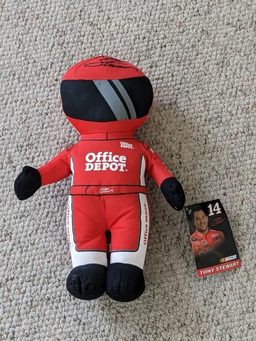 With Tags Tony Stewart 14 Red Driver Plush Office Depot Great Condition Cover
