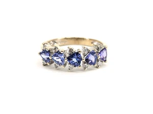 14KT White Gold 3.20g Tanzanite & Diamonds Ring Size 7, 40pts tw Approx. - Picture 1 of 11
