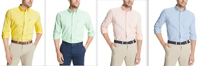 TOMMY HILFIGER Men's Capote Classic-Fit TH Flex Stretch Solid Shirt NEW NWT   - Image 1 of 4