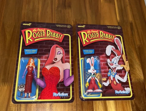 Roger Rabbit & Jessica Rabbit ReAction Figure Set Super7 Who Framed Roger Rabbit Cover