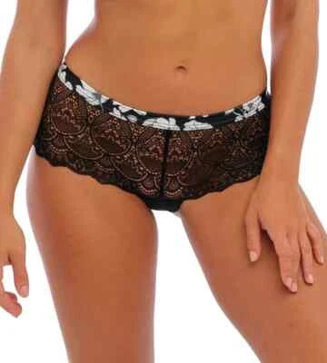 Braguitas cortas Fantasie Olivia talla M 12 14 negras blancas de encaje floral 3186 Foto 1 de 4