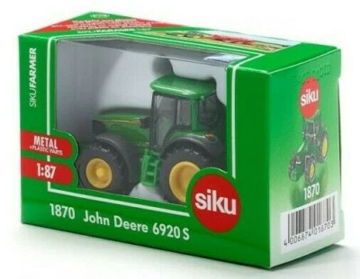 SIKU FARMER 1:87 Scale 1870 JOHN DEERE 6920S TRACTOR Die Cast Metal & Plastic - Image 1 of 2