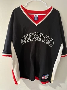 Vintage 90s Champion Chicago Bulls NBA Official Shooting Shirt Mens Size XL - Picture 1 of 7