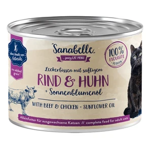 Sanabelle Nassfutter mit Rind & Huhn 6 x 195g (22,14€/kg) - Bild 1 von 1