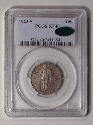 1923-S 25C Standing Liberty Quarter PCGS XF40 (CAC) Cover