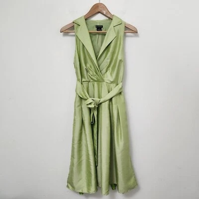 Vestido curto feminino NEW DIRECTION verde limão colarinho fit & flare tamanho 4 - Imagem 1 de 4