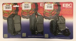 EBC Organic FRONT and REAR Disc Brake Pads Fits KAWASAKI Z750 (2007 to 2011) - Picture 1 of 10
