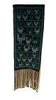 Vintage handcrafted Sumak Kelim wall hanging, textile art, birds 1970s 88cm-40cm