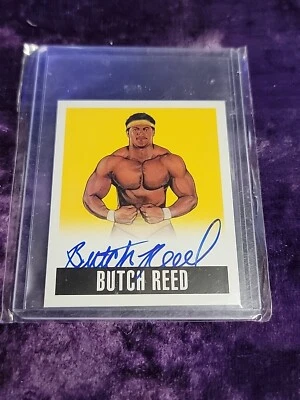Tarjeta autógrafa firmada Butch Reed SP #/25 2014 hoja original lucha libre amarilla Foto 1 de 2