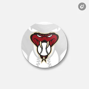 Arizona Diamondbacks MLB | 4'' X 4'' Round Decorative Magnet - Picture 1 of 2