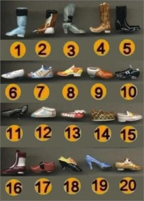 1995 PRIME AU PAS DES ROIS CHAUSSURE BOTTE FEVE PORCELAINE 3D au choix - Photo 1/3